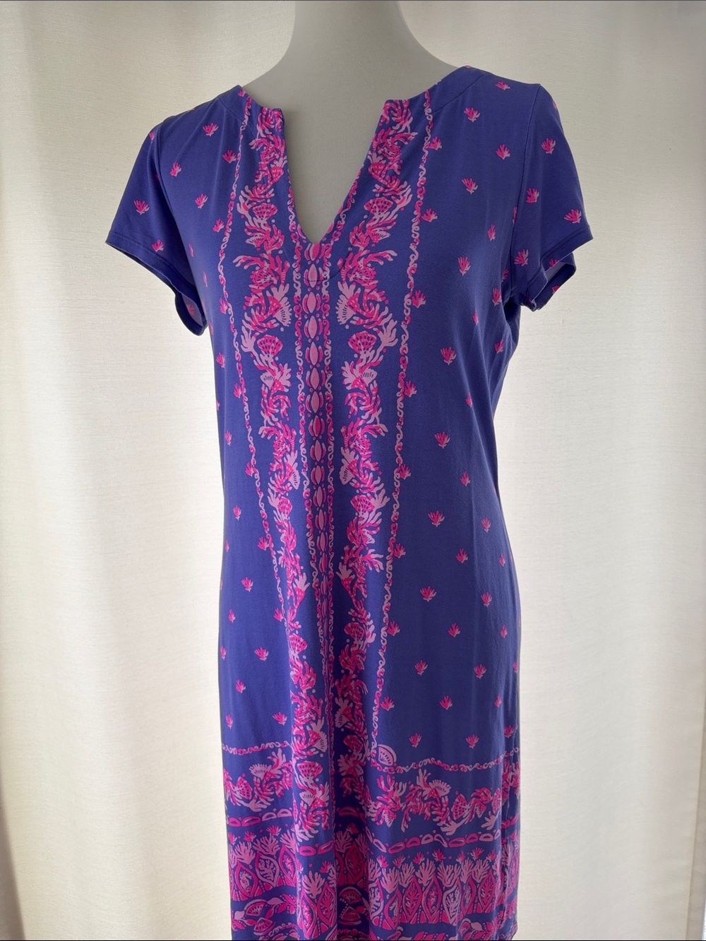 Lilly Pulitzer Purple Dress with Pink Paisley Print